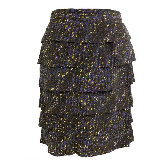 Tory Burch Silk Tiered Florence Skirt 8 - Picture 1 of 5